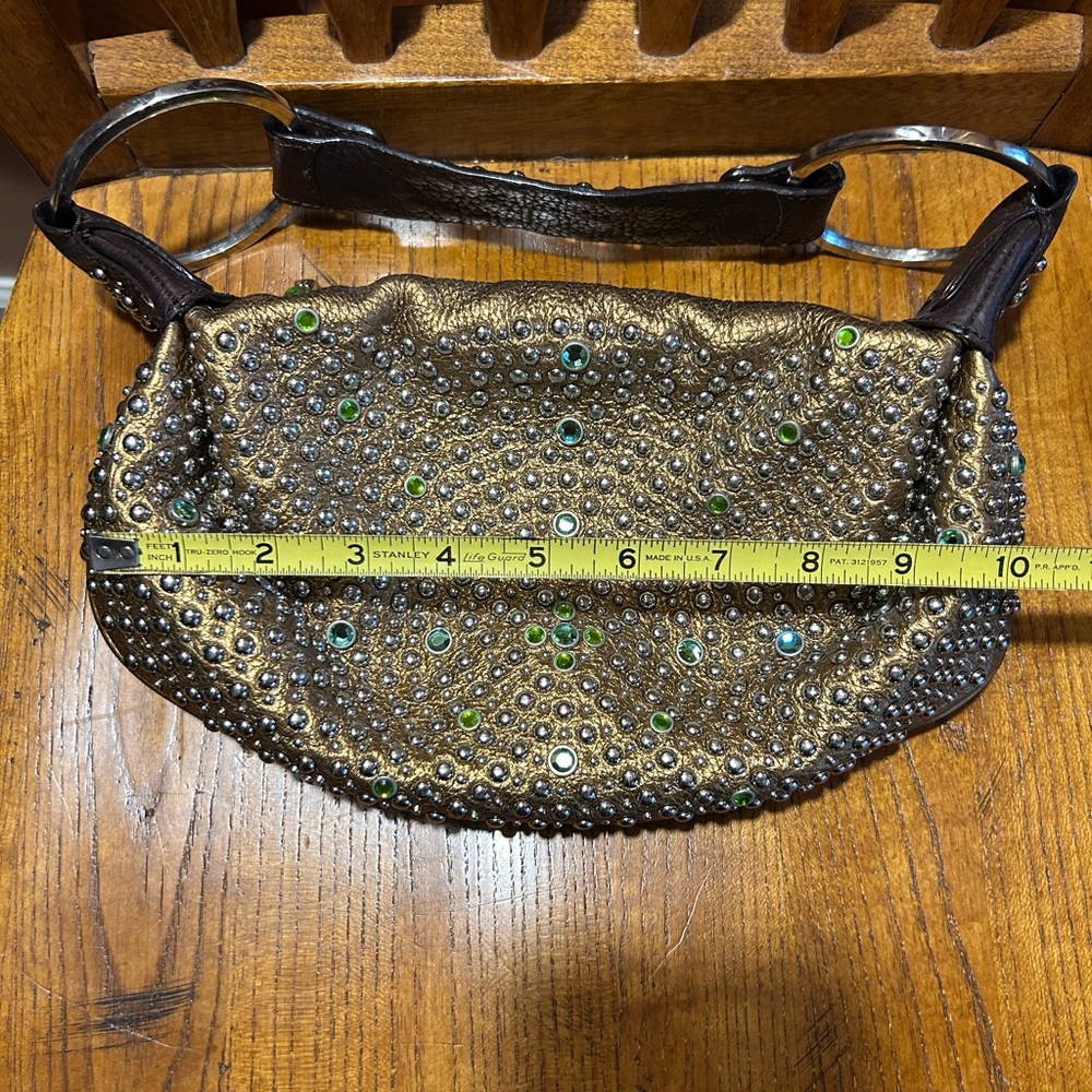 Cole Haan G Series Bronze Leather Studded Handbag/Wristlet Like New!! - Picture 13 of 13